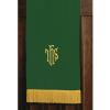Murphy Robes Scarves-Reversible Lectern Banner Sanctuary Pulpit Scarf, 17 x 36-Inch, Green/Purple-IHS/Trefoil IHS on Cross view 3