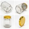 BIGIVACA 30 Pack 6 oz Hexagon Glass Jars with Gold Lids,Glass Canning Jars with Labels,Perfect for Baby Shower,Wedding Favors,Party Favors view 3