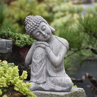 ZEELYDE Buddha Statue,Peaceful Meditating Sitting Buddha Meditation Buddhism Garden Zen Statue Decor,RecliningBuddha