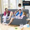 XINEAGE 2026 New Extra Large Couch Cover for 3 Cushion Couch (91"-110")1 Piece Stretch Oversized Sofa Slipcovers Jacquard 4 Seater Furniture Protector Elastic Bottom for Kids,Pet (XL Sofa, Light Gray) view 2