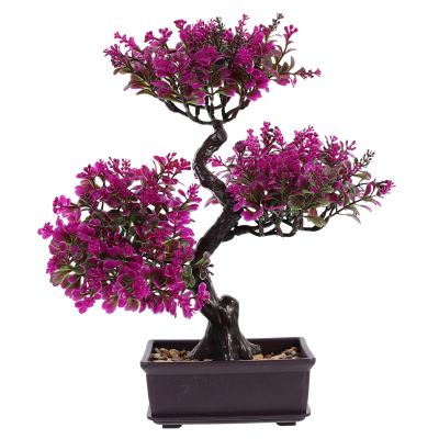 Healvian Plastic Artificial Bonsai Tree,Fake Plants Artificial Bonsai Tree,Fake Realistic Faux Potted Plant Japanese Pine Bonsai Ornament for Home Office Room Decor