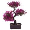 Healvian Plastic Artificial Bonsai Tree,Fake Plants Artificial Bonsai Tree,Fake Realistic Faux Potted Plant Japanese Pine Bonsai Ornament for Home Office Room Decor view 1