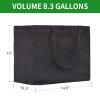 CNaiyunpin Heavy Duty Canvas Reusable Grocery Bags - 8.3 Gal Foldable Large Tote with Handles, Holds 60 lbs & Washable Eco-friendly Bags with 5 Pockets view 2