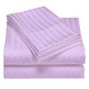 USA Twin XL Sheet Set in Lilac Stripe 800 Thread-Count 100% Egyptian Long Staple Cotton, Sateen Weave for Soft and Silky Feel, Breathable 4-Piece Bedsheet, Elasticized 18'' Extra Deep Pocket view 2