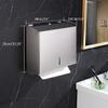 LIOONS High Capacity Commercial Paper Towel Dispenser Stainless Steel Wall Mounted Hand Towel Dispenser Waterproof Bathroom Paper Towel Holders Stable view 2