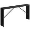 MAHANCRIS Console Table, 62.2" Long Sofa Table Behind Couch, Narrow Entryway Table, Farmhouse Dining Table with Angled Metal Frame, Industrial Console Table for Entryway, Black CTHB15801 view 1