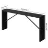 MAHANCRIS Console Table, 62.2" Long Sofa Table Behind Couch, Narrow Entryway Table, Farmhouse Dining Table with Angled Metal Frame, Industrial Console Table for Entryway, Black CTHB15801 view 3