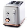 2 Slice Toaster, with Rose Gold Accents, Offers 9 Unique Shade Settings, Slots That Accommodate a Variety of Widths, Suitable For Restaurants, Kitchens, Etc, Silver view 1