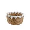 Serene Spaces Living Small Handmade Cattail Leaf Basket - Natural, Eco-Friendly & Durable - Perfect for Decoration, Storage, Potted Plant Cover/Cachepot or Gifting, 10" Diameter & 8.25" Tall view 1