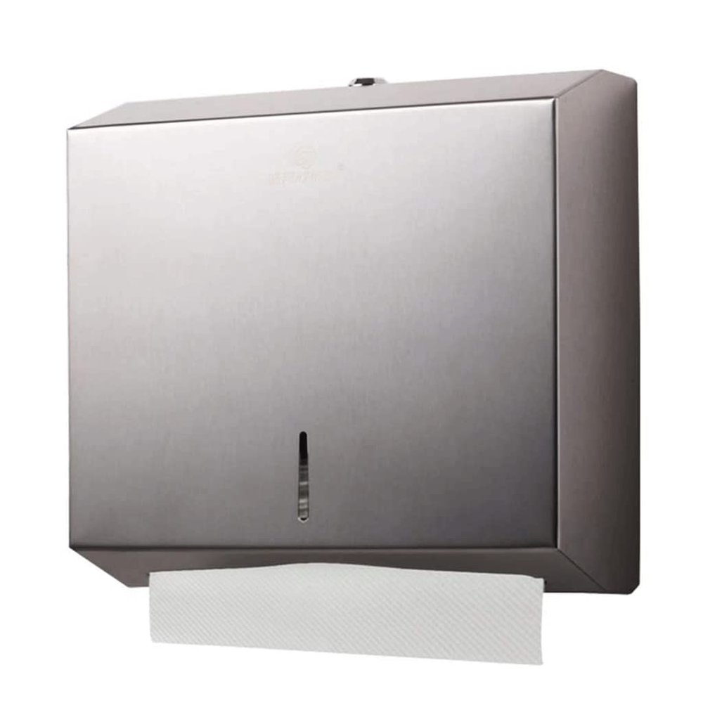 LIOONS High Capacity Paper Towel Dispenser with Lock Stainless Steel Wall Mounted Hand Towel Dispenser for Household Bathroom Paper Towel Holders Stable