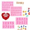 4Pcs Silicone Letter Molds for Chocolate, Mini 26 Letter and 0-9 Numbers Moulds, BPA-Free Edible Alphabet Fondant Molds for Cake Decorating Baking Candy Gummy Ice Cube Tray view 1
