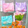 Tagitary Beach Toy Mesh Beach Bag Sand Toy Seashell Bag for Holding Shells Pool Bag with Zipper Swimming Accessories for Kids Boys and Girls(Only Bags,A Set of 3) view 3
