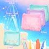 Tagitary Beach Toy Mesh Beach Bag Sand Toy Seashell Bag for Holding Shells Pool Bag with Zipper Swimming Accessories for Kids Boys and Girls(Only Bags,A Set of 3) view 4
