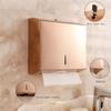 LIOONS High Capacity Wall Mounted Paper Towel Dispenser Rose Gold Stainless Steel Hand Towel Dispenser with Lock Paper Towel Holders for Home Hotel Stable view 4