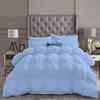 Impression Bedding All-Season  Luxury Pinch Pleated Oversized Queen Size Down Alternative Quilted Comforter Set (1 Comforter + 4 Pillow Cases) 500 GSM Microfiber Fill - Machine Washable, Sky Blue view 2
