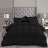 Impression Bedding All-Season  Luxury Pinch Pleated Oversized Queen Size Down Alternative Quilted Comforter Set (1 Comforter + 4 Pillow Cases) 500 GSM Microfiber Fill - Machine Washable, Black view 1