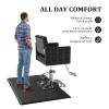OmySalon 3' x 5' Barber Floor Mat Anti Fatigue for Stylist Standing, 3/4'' Thick Comfort Hair Matt Square Base for Salon Styling Chair, Hair Cutting Hairdressing Beauty Equipment view 2