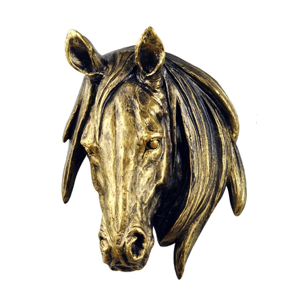 Wall Sculptures Wall Sculpture Animal Head Horse Head, 3D Animal Head Statue, Home Office Arts and Crafts, 36x28x11cm