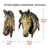 Wall Sculptures Wall Sculpture Animal Head Horse Head, 3D Animal Head Statue, Home Office Arts and Crafts, 36x28x11cm view 2
