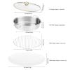 304 Stainless Steel Oval Fish Steaming Pot Set - Large Capacity, Home Cooking Pot with Plate view 2