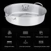 304 Stainless Steel Oval Fish Steaming Pot Set - Large Capacity, Home Cooking Pot with Plate view 4