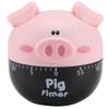 Cute Pigs Easy to use Portable Alarm Clock Kitchen Cooking Tool, Cartoon Pigs Cooking Timer, 55 Minute Mechanical Kitchen Timer, Cute Cooking Time() view 1