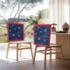 AMZRicher Fourth-of-July Red Stars Chair Back Covers for Dining Chairs 6 Pack, Independence Day Blue Summer Washable Stretchable Chair Slipcover Back Chair Protector for Wedding Party view 3