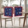 AMZRicher Fourth-of-July Red Stars Chair Back Covers for Dining Chairs 6 Pack, Independence Day Blue Summer Washable Stretchable Chair Slipcover Back Chair Protector for Wedding Party view 4