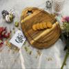Affinity Decor Organic Acacia Wooden Cutting Board and Serving Platter for Cheese Snacks Vegetables Fruit & Salad (Star Egg 13"L x 9.3"W) view 2