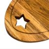 Affinity Decor Organic Acacia Wooden Cutting Board and Serving Platter for Cheese Snacks Vegetables Fruit & Salad (Star Egg 13"L x 9.3"W) view 3