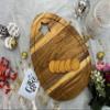 Affinity Decor Organic Acacia Wooden Cutting Board and Serving Platter for Cheese Snacks Vegetables Fruit & Salad (Star Egg 13"L x 9.3"W) view 4