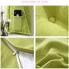 NENIUX Large Backrest Pillow Headboard Bolster Pillow, Velvet Support Rest Reading Pillow, Removable Cover Bolster Triangular for Bed Sofa Couch Double Bed(Green,31x8x20inch) view 2