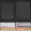 Sulugood,Blackout Roller Shades for Windows,Free-Stop Cordless Roller Blinds with Cassette Valance,Striped Jacquard Window Shades for Bedroom,Thermal Insulated Fabric,White,69" W x 84" H view 4