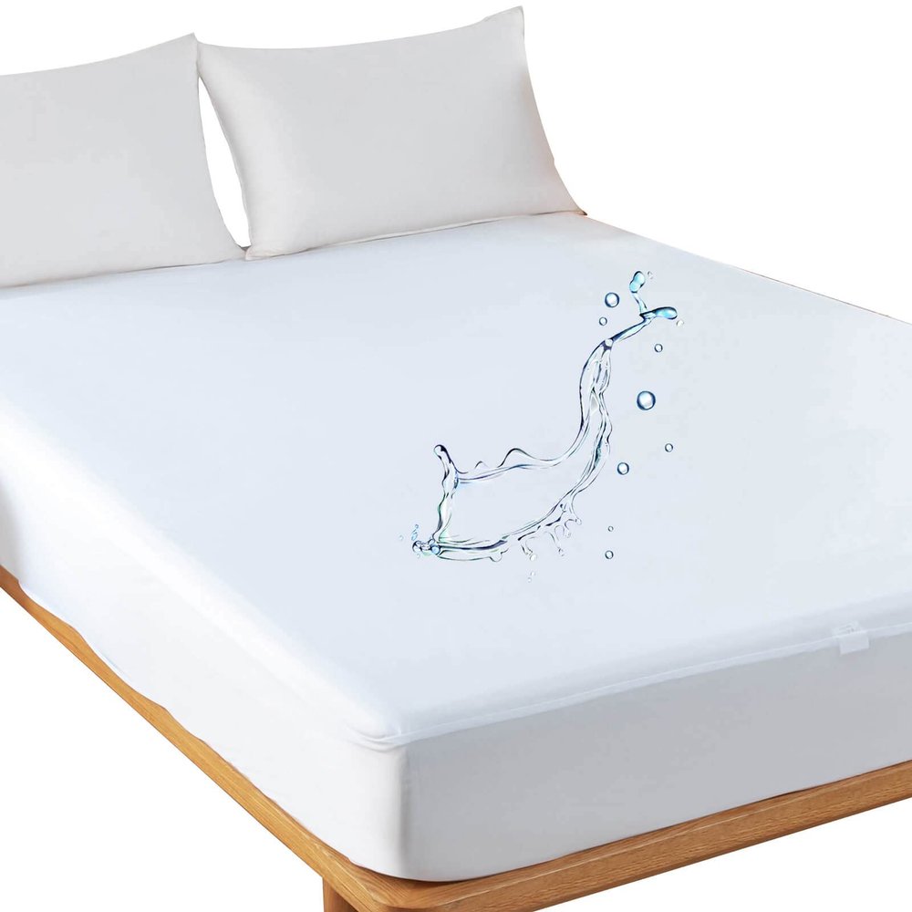 2-Pack Twin XL Mattress Protector Waterproof for Extra Long Twin College Dorm Bed Fitted Sheet Style Mattress Cover, 21" Deep Pocket, 39" x 80" Great for Dorm Room, Hospital & Split King Beds, White