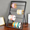 AVEEWA Ribbon Holder Organizer Display Stand Black Ribbons Roll Storage Stand Wire Spool Rack Thread Holder Sewing Tool 4 Rods, Used to Key Holder, Small Items Hanging, Metal view 2