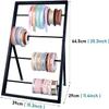 AVEEWA Ribbon Holder Organizer Display Stand Black Ribbons Roll Storage Stand Wire Spool Rack Thread Holder Sewing Tool 4 Rods, Used to Key Holder, Small Items Hanging, Metal view 3