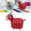 Animal Footstools, Footrest Ottoman with Innovative Sheep Shape Upholstered Stool for Nursery Bedroom Playroom for Bedroom Living Room or Entryway (Red) view 2