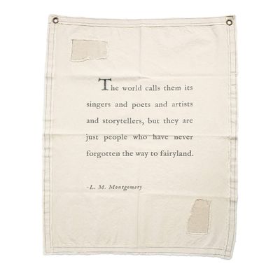 Sugarboo L.M. Montgomery Handmade Canvas Wall Hanging - 31.50 x 40 Inches - for Bedroom, Kitchen, and Living Space Dcor