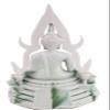 BUDDHO Chinnaraj Buddha Statue 12" H. Thai Buddha Statue for Home Decor Buddha Sculpture Small Gift Office Gift Office Decor Figurines Meditation Decor (White) view 4