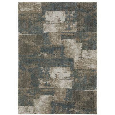 Oriental Weavers Alton Area Rug - 532B9-6'7" x 9'6" - in Teal/Grey - Modern Style, Stain Resistant, Family and Pet Friendly, Dining, Living Room Rug