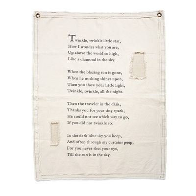 Sugarboo Twinkle Little Star Handmade Canvas Wall Hanging - 31.50 x 40 Inches - for Bedroom, Kitchen, and Living Space Dcor