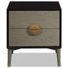 ChinaFurnitureOnline Black and Pewter Grey Abstract Moon Motif Oriental Cabinet view 1