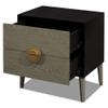 ChinaFurnitureOnline Black and Pewter Grey Abstract Moon Motif Oriental Cabinet view 2