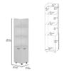 DEPOT E-SHOP Vestal Tall Corner Cabinet with 3-Tier Shelf and 2-Door, White view 2