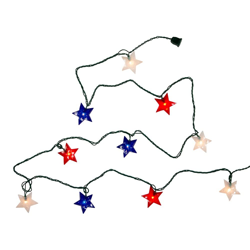 Kurt Adler UL 10-Light Patriotic Star Light Set