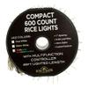 Kurt Adler 600-Light 49.2-Foot Multicolored LED White Wire Rice Light Set view 1