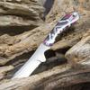 WHISKEY BENT HAT CO. Sendero Caper 440 Stainless Steel Fixed Blade Knife w/Leather Sheath (Arizonan) view 2