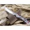 WHISKEY BENT HAT CO. Sendero Caper 440 Stainless Steel Fixed Blade Knife w/Leather Sheath (Arizonan) view 4