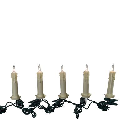 Kurt Adler UL 10-Light White Clip-On Extended Light Set