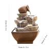 SUNESA Tabletop Fountains Tabletop Fountain Waterfall Indoor/Outdoor Desktop Water Fountain with Submersible Electric Pump 8-Inch Desktop Fountain view 2
